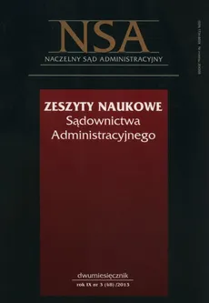 Zeszyty Naukowe Sądownictwa Administracyjnego 3/2013
