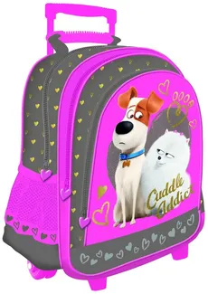 Plecak szkolny na kółkach 15'' Secret life of pets różowy
