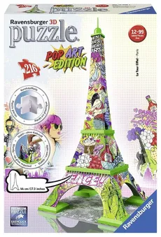 Puzzle 3D Wieża Eiffla Pop Art 216