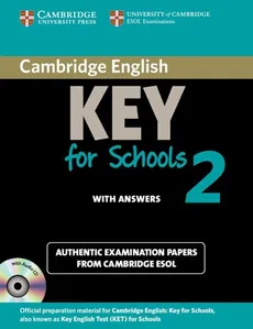 Cambridge English Key for Schools 2 Self-study Pack (Student's Book with Answers and Audio CD) - Outlet