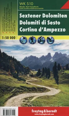 Sesto Dolomity Cortina d'Ampezzo mapa 1:50 000 Freytag & Berndt - Outlet