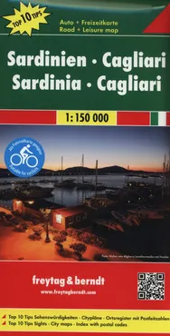 Sardynia Cagliari mapa samochodowa 1:150 000