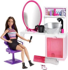 Barbie brokatowy salonik fryzjerski - Outlet