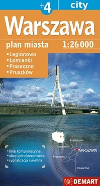 Warszawa plus 4 plan miasta 1:26 000