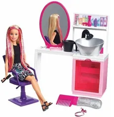 Barbie brokat Salonik fryzjer z lalką