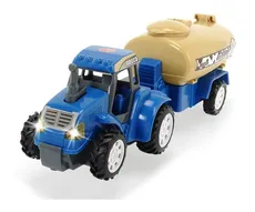 Traktor z przyczepą 28 cm niebieski