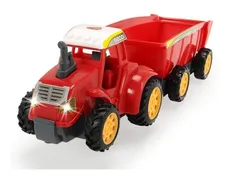 Traktor z przyczepą 28 cm czerwony
