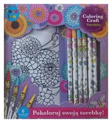 Coloring Craft Pokoloruj swoją torebkę +  6 markerów - Outlet