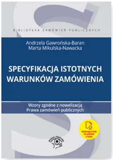 Specyfikacja istotnych warunków zamówienia - Gawrońska Baran Andrzela, Marta Mikulska-Nawacka