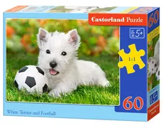 Puzzle White Terrier and Football 60