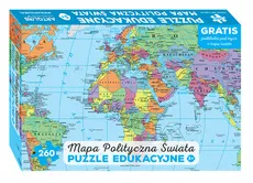 Mapa polityczna świata Puzzle edukacyjne dla dzieci - Outlet