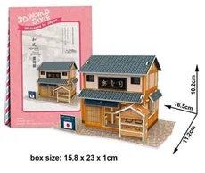 Puzzle 3D Domki świata Japonia Sushi House
