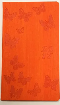 Kalendarz kieszonkowy A6 pomarańczowy Motyle