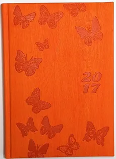 Kalendarz 2017 dzienny CF A5 pomarańczowy Motyle