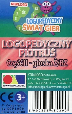 Karty Logopedyczny Piotruś Część II - głoska Ż/RZ - Outlet