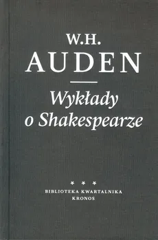 Wykłady o Shakespearze - Outlet - Auden W. H.