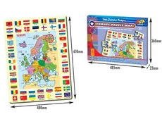 Mata z puzzli Mapa Europy 24 elementy