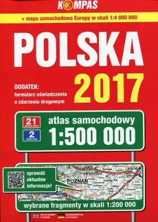 Polska 2017 Atlas samochodowy 1:500 000 - Outlet