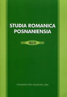 Studia Romanica Posnaniensia XLI/4 - Outlet
