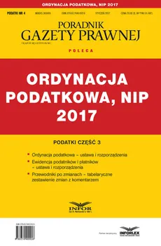Ordynacja Podatkowa  NIP 2017 Podatki Część 3 - Outlet