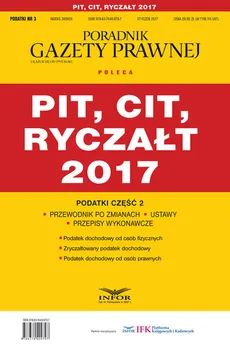 PIT CIT Ryczałt 2017 Podatki Część 2 - Outlet