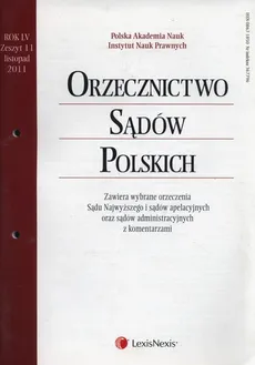 Orzecznictwo Sądów Polskich 11/2011