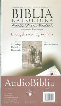 Biblia katolicka warszawsko-praska Ewangelia według świętego Jana część 4 CD