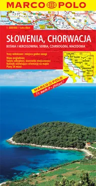 Słowenia, Chorwacja, Bośnia i Hercegowina, Macedonia 1:800 000 - mapa Marco Polo - Outlet