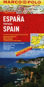 Hiszpania Portugalia Mapa drogowa 1:800 000 Marco Polo