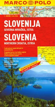 Słowenia północna Chorwacja Istria 1:300 000 w. niemiecka mapa Marco Polo - Outlet
