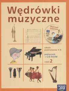Wędrówki muzyczne 4-6 Podręcznik z płytą CD Część 2 - Outlet - Jerzy Burdzy