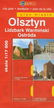 Olsztyn Lidzbark Warmiński Ostróda Plan miasta1:17000 - Outlet