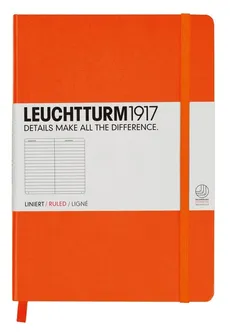 Notatnik Leuchtturm Medium w linie pomarańczowy