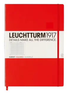 Notatnik Leuchtturm Master Classic w kratkę czerwony