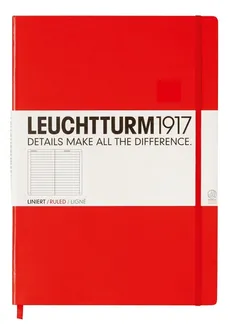 Notatnik Leuchtturm Master Classic w linie czerwony