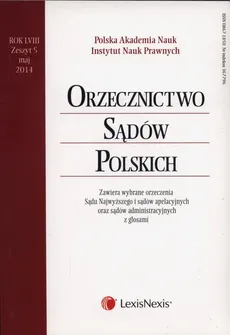 Orzecznictwo Sądów Polskich 5/2014
