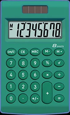 Kalkulator kieszonkowy TR-252-B TOOR 8-pozycyjny zielony