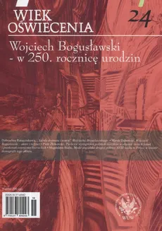 Wiek Oświecenia  24 Wojciech Bogusławski w 250 rocznicę urodzin - Outlet