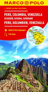 Peru Kolumbia Wenezuela Ekwador Gujana Surinam 1:4 000 000 - Outlet