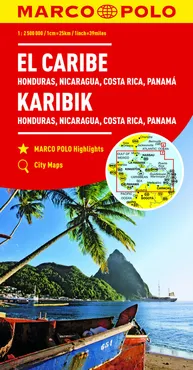 Karaiby Honduras Nikaragua Costa Rica Panama 1:2 500 000 - Outlet