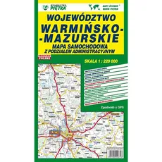Województwo warmińsko-mazurskie mapa samochodowa 1:220 000