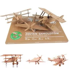 Zestaw małych Samolotów z Wieszaczkiem - samoloty z tektury do składania DIY