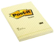 Bloczek samoprzylepny POST-IT w kratkę (662), 102x152mm, 1x100 kart., żółty