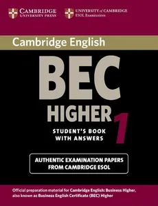 Cambridge English BEC Higher 1 Student's Book with answers