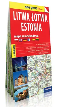 Litwa, Łotwa, Estonia see you! in... mapa samochodowa 1:700 000