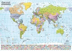 Świat Mapa polityczna i krajobrazowa listwa aluminiowa