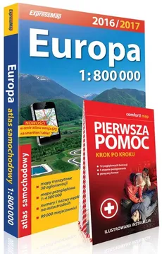 Europa atlas samochodowy 1:800 000 + Pierwsza Pomoc