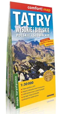 Tatry Wysokie i Bielskie Polskie i Słowackie mapa turystyczna
