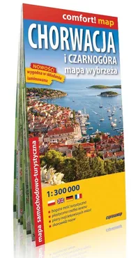 Chorwacja i Czarnogóra Mapa wybrzeża 1:300 000