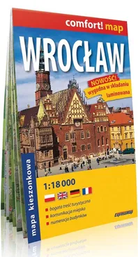 Wrocław laminowany plan miasta  1:18 000 2014 - Outlet